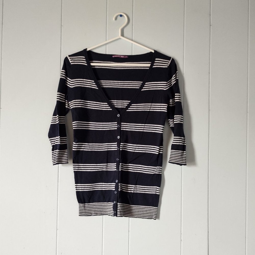 🌸 3 for $20 🌸 Smart Set 3/4 Sleeve Striped Cardigan
